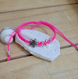 🌊NWT M19 Neon Pink Macrame Bracelets. Handmade. Adjustable